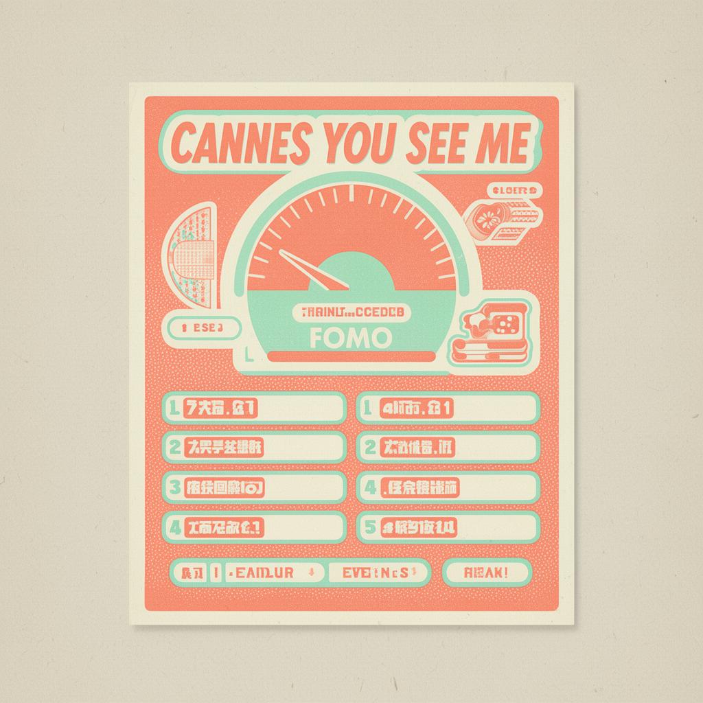 Cannes You See Me arcade game screenshot with FOMO meter